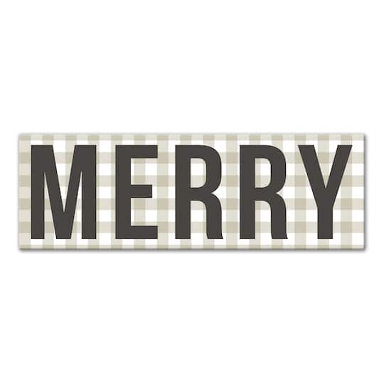 Plaid Merry Canvas Wall Art